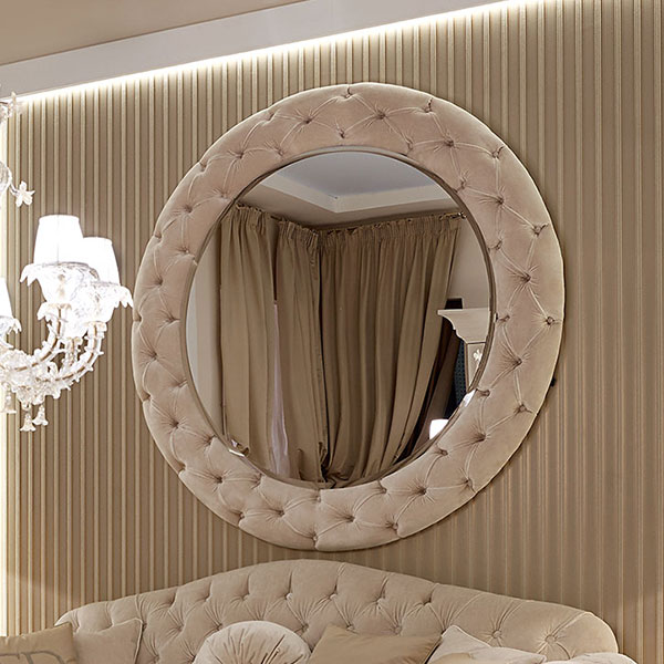 4020CP<br>
buttoned round mirror  
Ø 170 cm