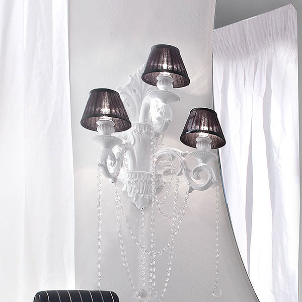 BS15/CR
3-light wall sconce with crystals  
L. 35 x 50 cm