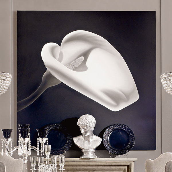 VSS12 CALLA<br>
painting with Swarovski  
180 x 180 cm<br>

VSS38 CALLA<br>
painting with Swarovski  
150 x 150 cm<br>

