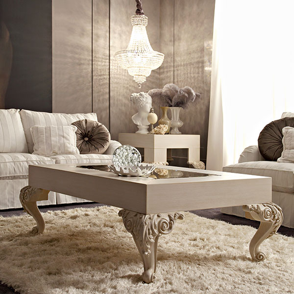 0525<br>
mirror top coffee table   
140 x 90 x 48 cm
   