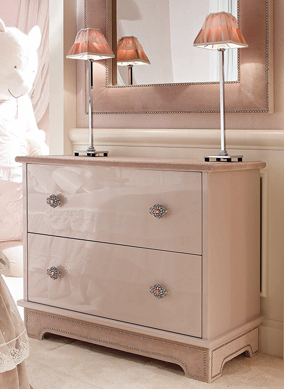 <strong>1570</strong> 2-drawer dresser with FR02 medium jewel knob
L.100 x P. 50 x H. 86 cm