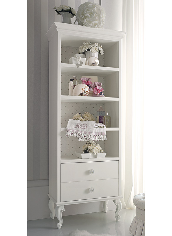 <strong>1073</strong> 2-drawer etagere with small glass knob PS04
L. 73 x P. 44 x H. 191 cm